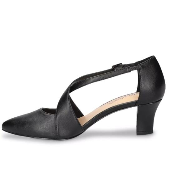 Easy Street Elegance Black Leather Heel New in Box Size 8 - Picture 3 of 10